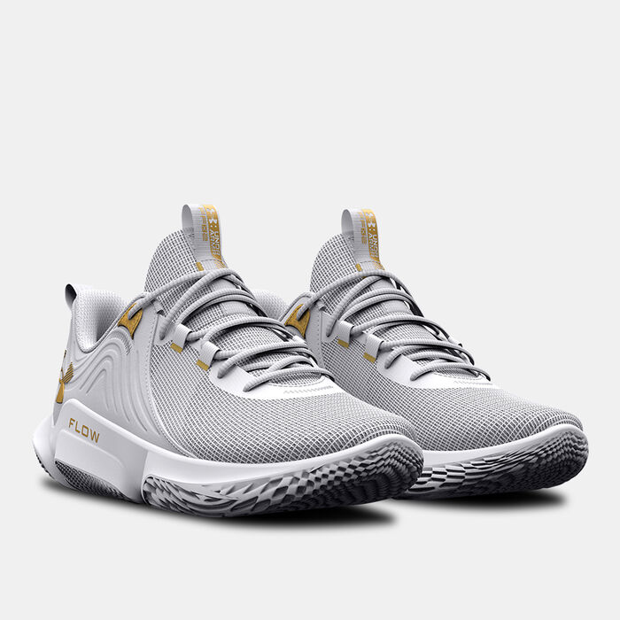 اندر ارمر حذاء كرة السلّة فلو FUTR X 2 للرجال والنساء أبيض image number 1