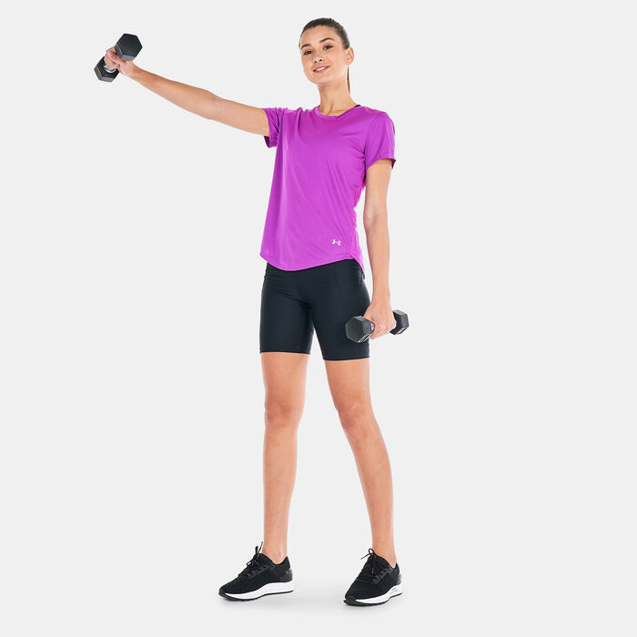اندر ارمر تيشيرت UA سبيد سترايد 2.0 للنساء بنفسجي image number 2