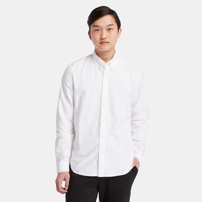 تمبرلاند قميص أوكسفورد للرجال أبيض image number 0