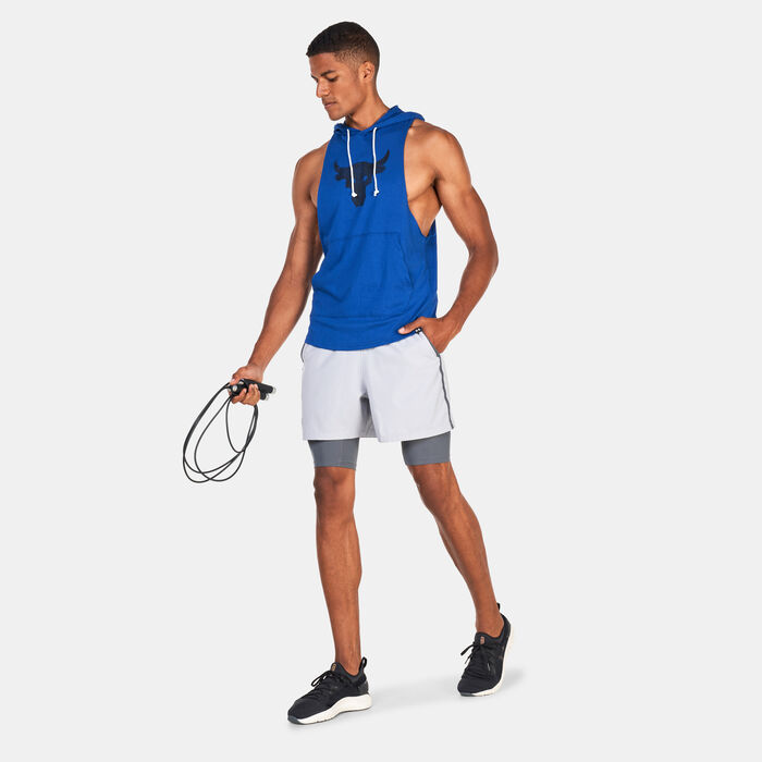 اندر ارمر هودي بروجكت روك BSR بول بلا أكمام للرجال أزرق image number 2