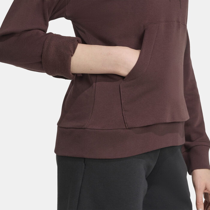 اديداس هودي إيسينشالز بشعار صغير للنساء بنى image number 3