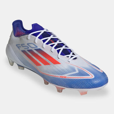 اديداس حذاء كرة القدم اف50 ايليت لملاعب العشب الطبيعي للرجال أبيض