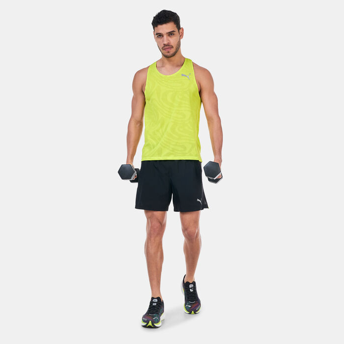 بوما تيشيرت الجري رن التراسبون تانك للرجال أصفر image number 2