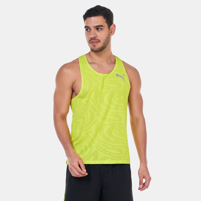 بوما تيشيرت الجري رن التراسبون تانك للرجال أصفر image number 0