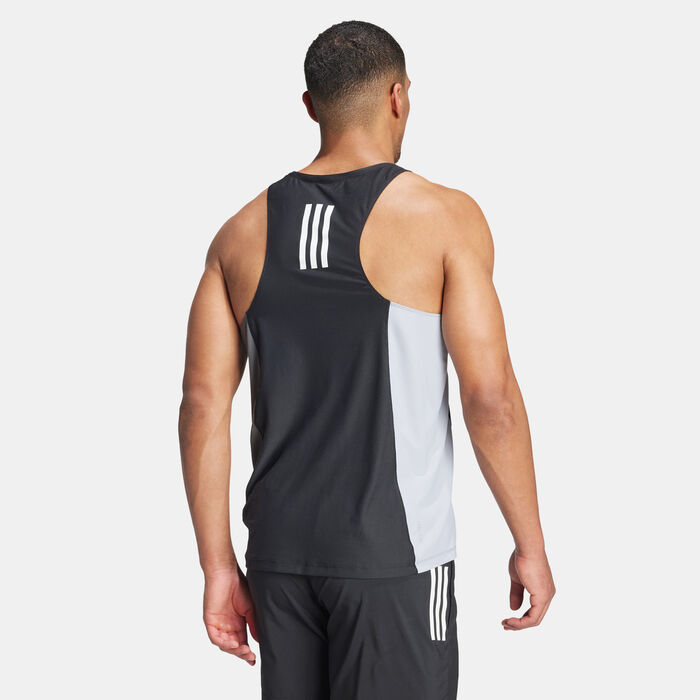 اديداس تيشيرت اون ذا رن كولر بلوك بدون اكمام للرجال أسود image number 1