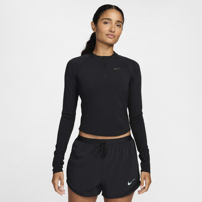 نايكي رانينج ديفجن تيشيرت الجري دراي-فت بأكمام طويلة للنساء أسود