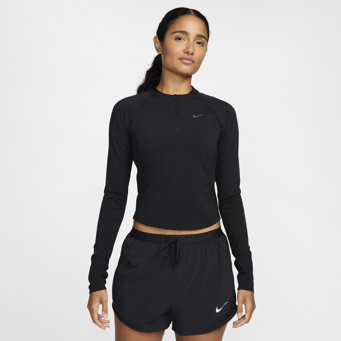 نايكي رانينج ديفجن تيشيرت الجري دراي-فت بأكمام طويلة للنساء أسود image number 0