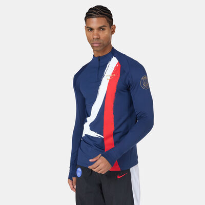 نايكي تيشيرت كرة القدم باريس سان جيرمان سترايك دريل للرجال أزرق