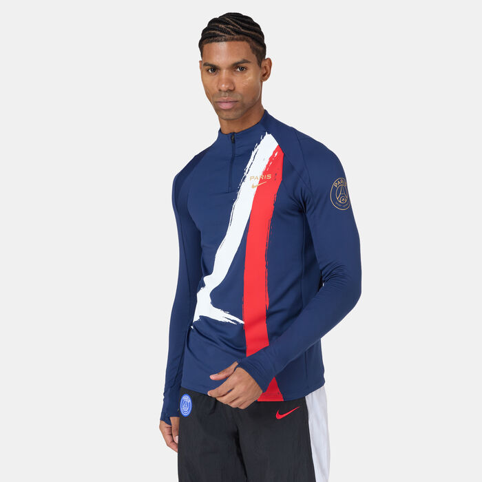 نايكي تيشيرت كرة القدم باريس سان جيرمان سترايك دريل للرجال أزرق image number 0