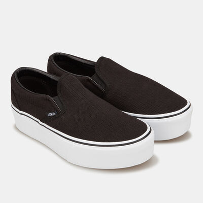 فانس حذاء ووفن كلاسيك سليب-اون ستاكفورم للرجال والنساء أسود