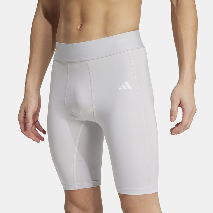 اديداس شورت التمرين الضيق TECHFIT للرجال رمادي image number 3
