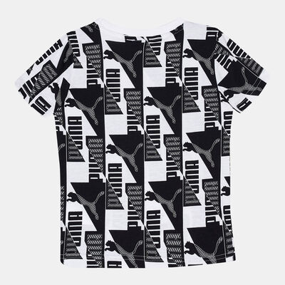 بوما تيشيرت باور بطبعات للاطفال أبيض