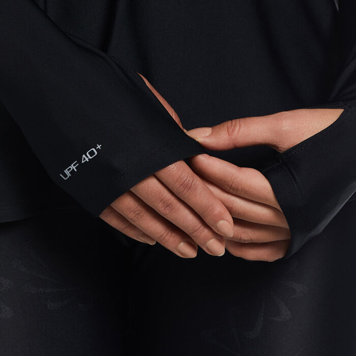 نايك سويم تونيك السباحة بتغطية كاملة للنساء أسود image number 3