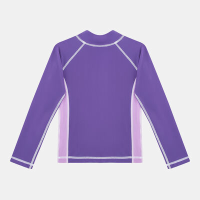 كويغا تيشيرت راشجارد للسباحة للأطفال بنفسجي
