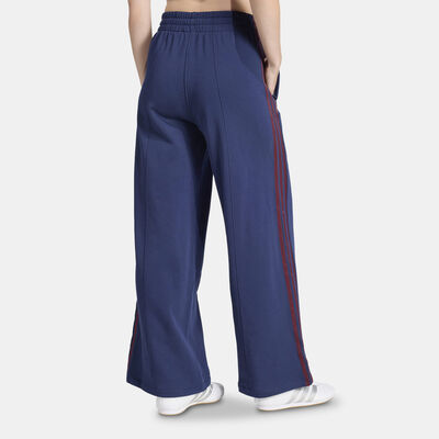 اديداس اورجينال بنطال رياضي كرافيك كريست واسع الساق للنساء أزرق