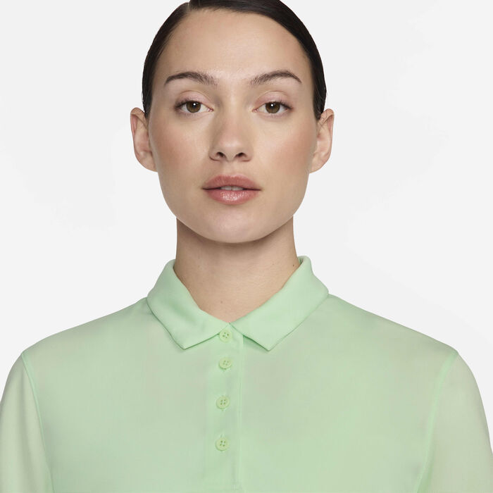 نايكي دراي-فت فيكتوري تيشيرت بولو للجولف للنساء أخضر image number 2