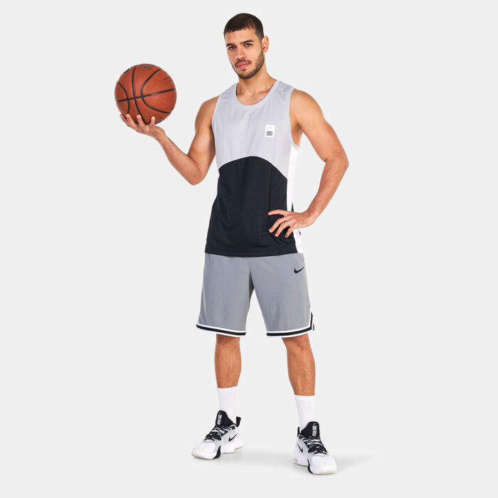 نايكي تيشيرت كرة السّلة ستارتينج 5 دراي-فِت للرجال رمادي image number 2