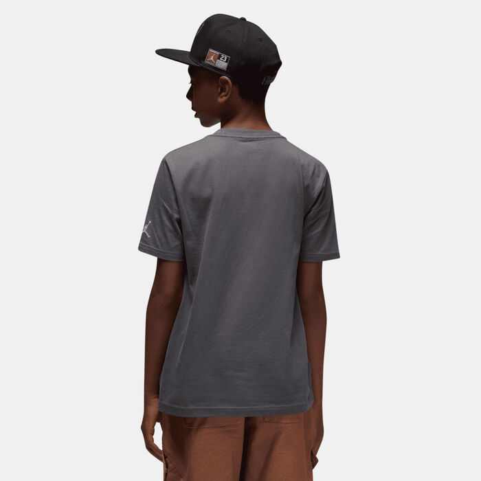 نايكي تيشيرت ديستريسد كروم للأطفال رمادي image number 1