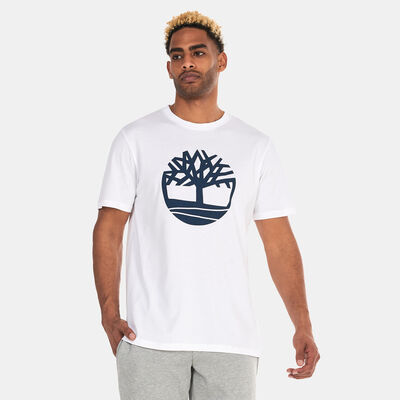تمبرلاند تي شيرت مزين بشعار الشجرة للرجال أبيض