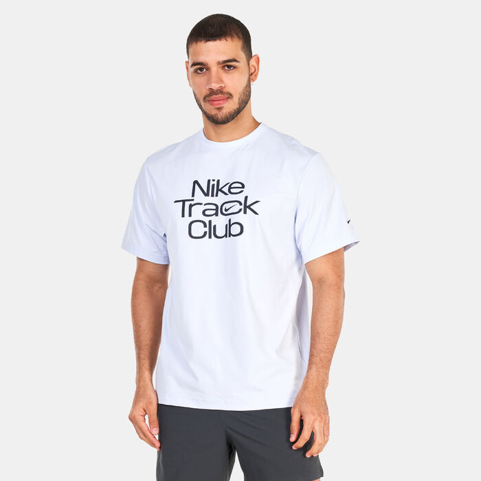 نايكي تراك كلوب تيشيرت دراي-فت شورت-سليف رانينج للرجال رمادي image number 0