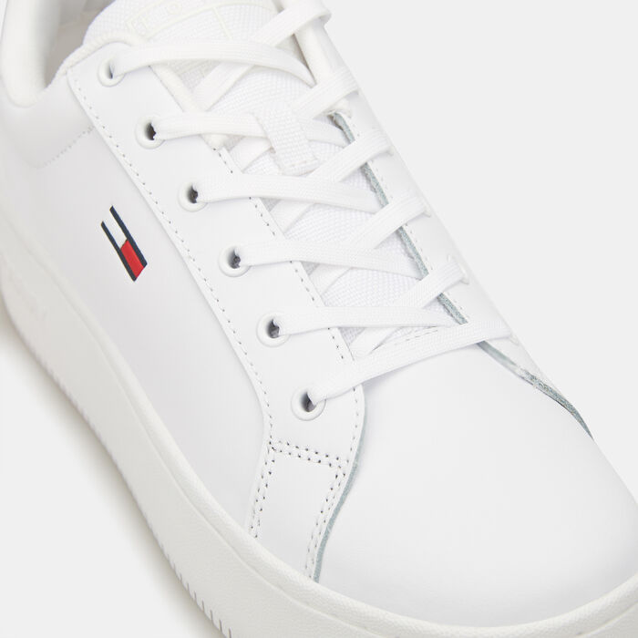 تومي هيلفيغر حذاء بلاتفورم للنساء أبيض image number 4