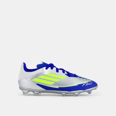 اديداس حذاء كرة القدم F50 ليج ميسي فيرم/مالتي-جراوند للأطفال أصفر