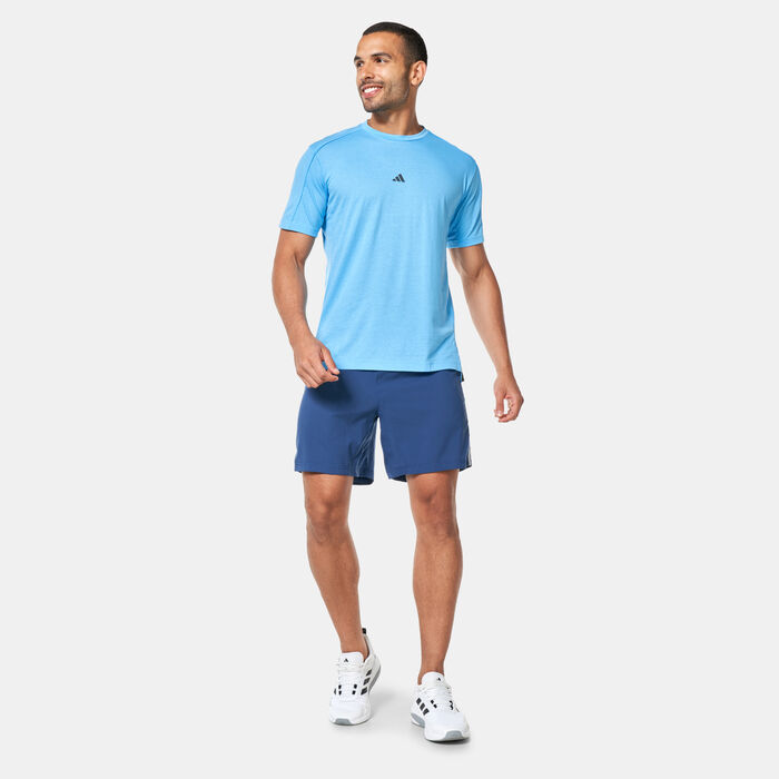 اديداس تيشيرت اليوغا للرجال أزرق image number 4