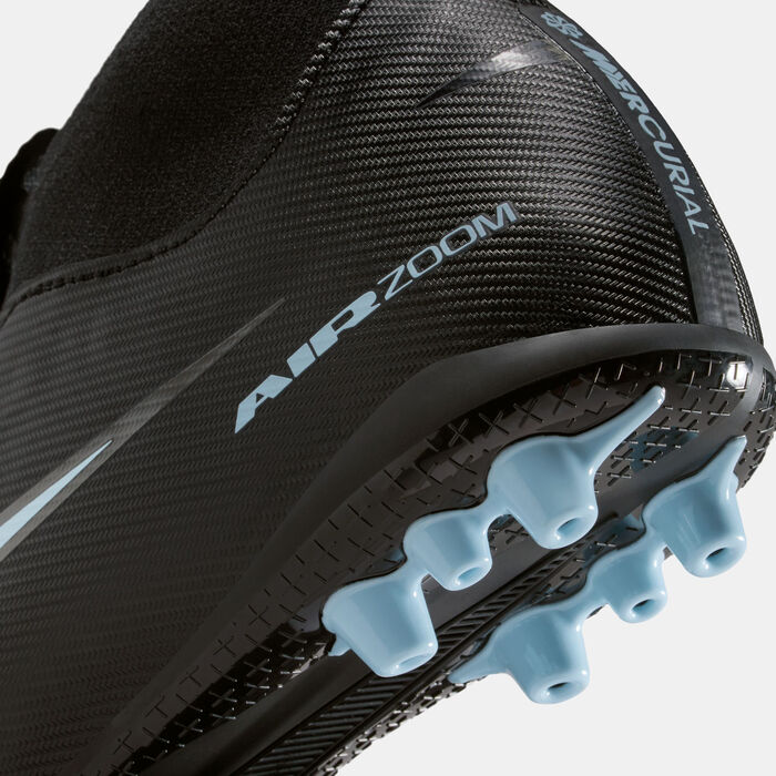 نايكي حذاء كرة القدم ميركوريال سوبرفلاي 10 أكاديمي للعشب الصناعي للأطفال أسود image number 5