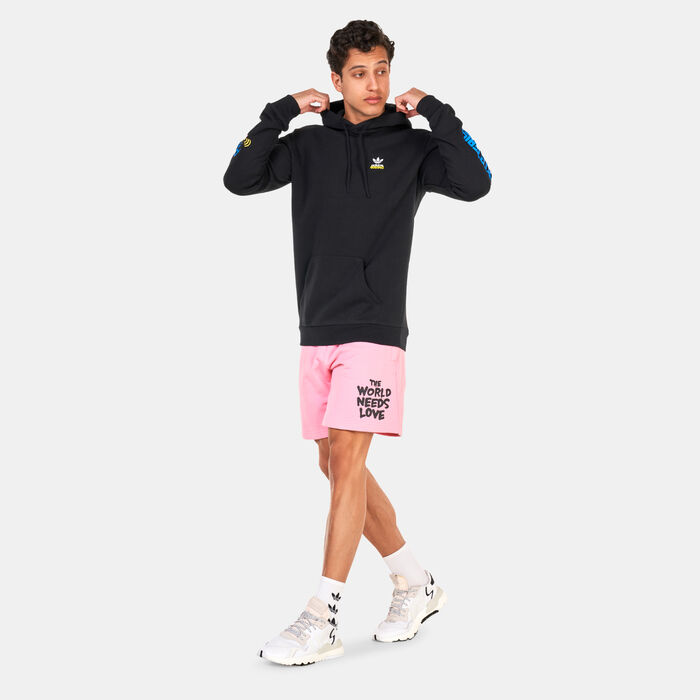 اديداس اورجينال هودي جرافيك فن للرجال أسود image number 2
