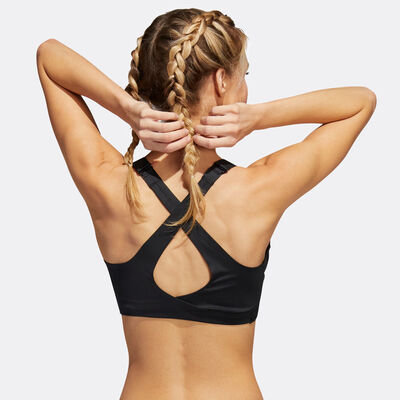 اديداس صدرية رياضية فاست امباكت لوكس رن هاي-سابورت للنساء أسود