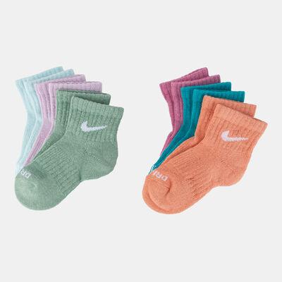 نايكي جوارب دراي-فت بيرفورمانس بيزيكس كوارتر للأطفال (6 أزواج) متعدد