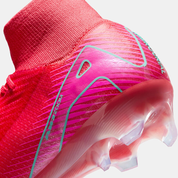 نايكي ميركيوريال سوبرفلاي 10 ايليت حذاء كرة القدم عالي لملاعب العشب الطبيعي أحمر image number 5