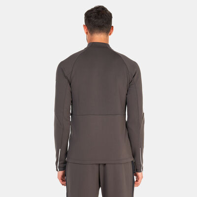 اي ايه 7 امبوريو ارماني جاكيت جرافيك فيجور7 بسحاب-كامل للرجال أسود