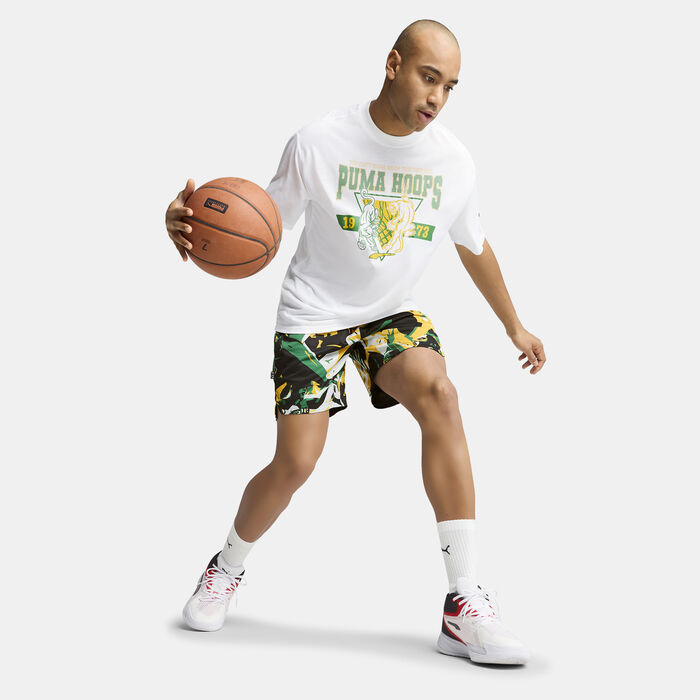 بوما تيشيرت كرة السلة ريفال رايج للرجال أبيض image number 2