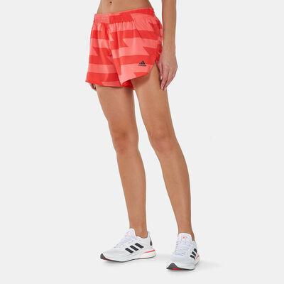 اديداس شورت رن فاست سبليت للنساء وردي