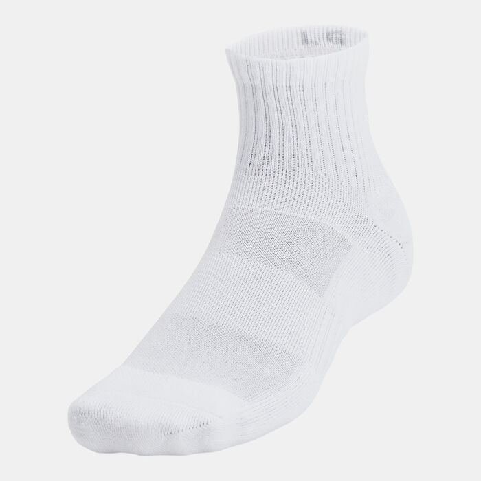 اندر ارمر جوارب كرو كوارتر القطنية الرياضية (3 أزواج) أبيض image number 2