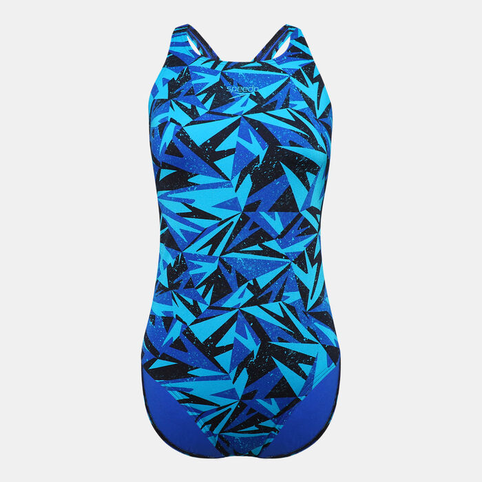 سبيدو بدلة السباحة هايبر-بوم اول اوفر برينت ميداليست للنساء (قطعة واحدة) أزرق image number 0