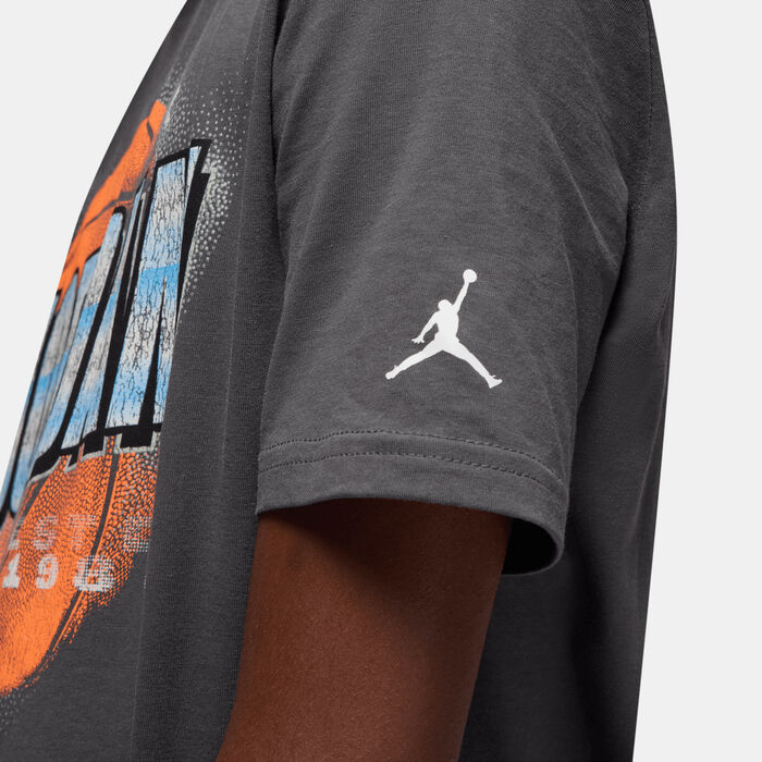 نايكي تيشيرت ديستريسد كروم للأطفال رمادي image number 4