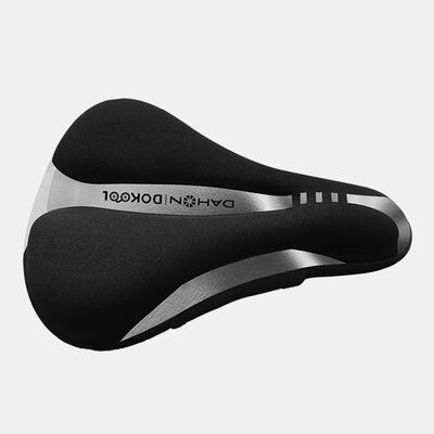 داهون بايك مقعد دراجة مبطن من الجل الناعم فضي