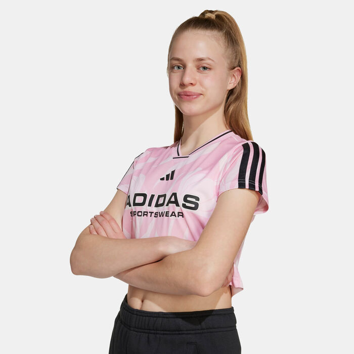اديداس تيشيرت هاوس اوف تريو بألوان كرة القدم للأطفال وردي image number 3