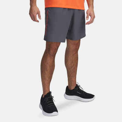 اندر ارمر شورت التمرين تيك ووفن ووردمارك للرجال رمادي