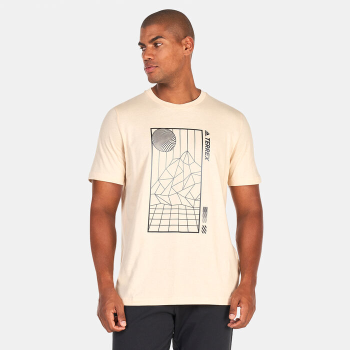 اديداس تيشيرت تيريكس ماونتن فَن جرافيك للرجال بنى image number 0