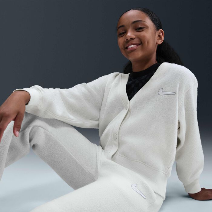 نايكي كارديجان سبورتسوير بأكمام طويلة للأطفال أبيض image number 2