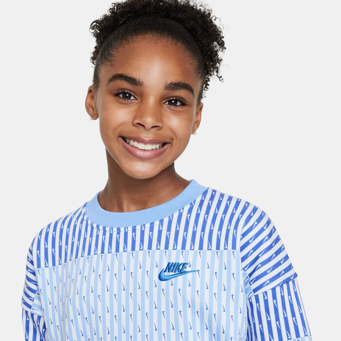 نايكي سويت شيرت سبورتسوير كلوب فليس للاطفال الكبار أزرق image number 3