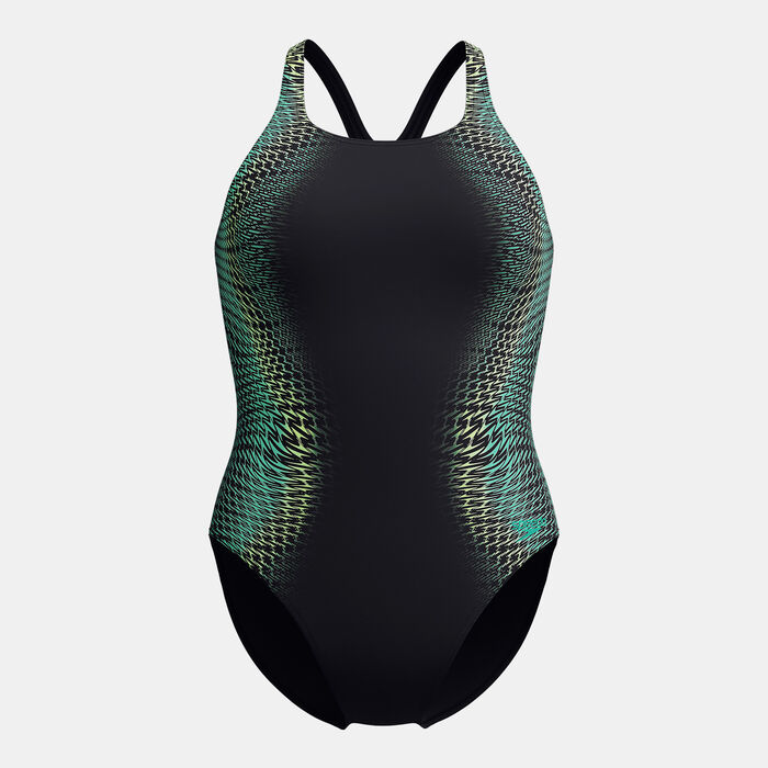سبيدو بدلة السباحة ميداليست مطبوعة رقميًا للنساء أخضر image number 0