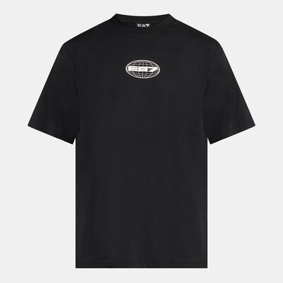اي ايه 7 امبوريو ارماني تيشيرت جرافيك للرجال أسود