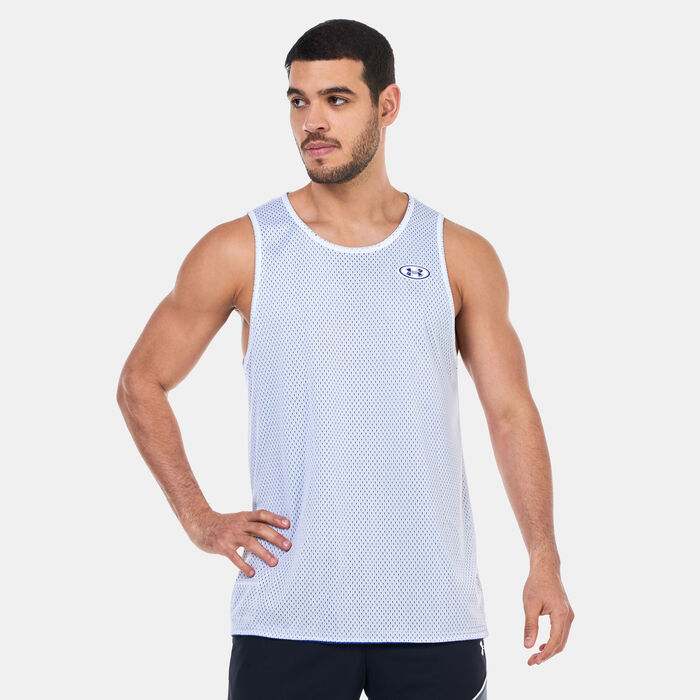 اندر ارمر تيشيرت كرة السلّة UA بيسلاين ريفيرسبال للرجال أزرق image number 3