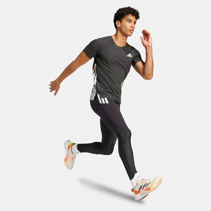 اديداس تيشيرت الجري اديزيرو للرجال أسود image number 2