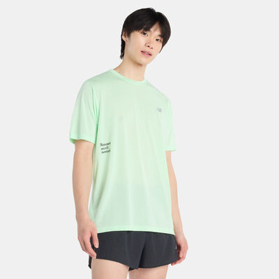 نيو بالانس تيشيرت أثليتكس جرافيك للرجال أسود