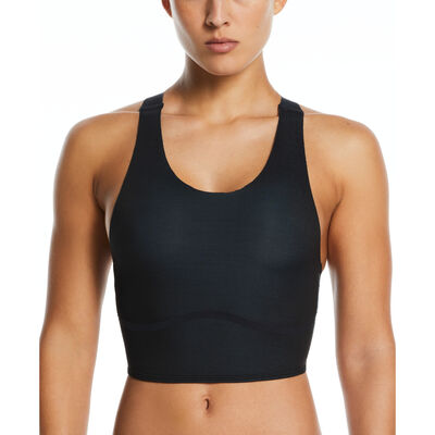 نايك سويم تيشيرت السباحة ميدكيني ريفرسابل للنساء أسود